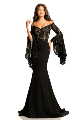 Johnathan Kayne 7244 Lace Bell Sleeve ...